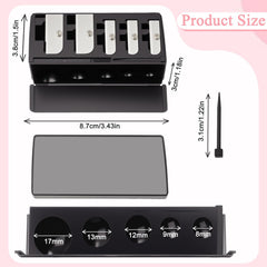 FOWSRHRG 5-hole sharpener for eyeliner, compact travel-friendly design for precise tips.