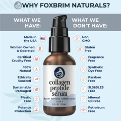 Foxbrim Naturals serum texture close-up highlights smooth, lightweight feel for sensitive skin