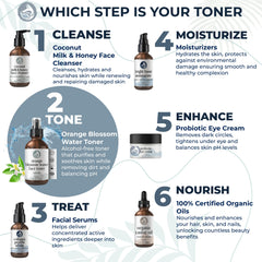 Foxbrim Naturals toner bottle label emphasizing clean vegan formula