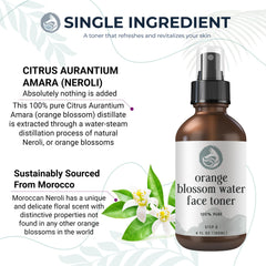 Foxbrim Naturals orange blossom toner close-up neroli hydrosol ingredients