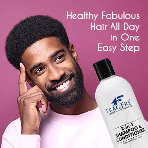 Fragfre 2-in-1 bottle on shelf emphasizes color-safe care.