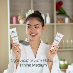 FRAGFRE alcohol-free hair gel keeps hair soft with light hold.