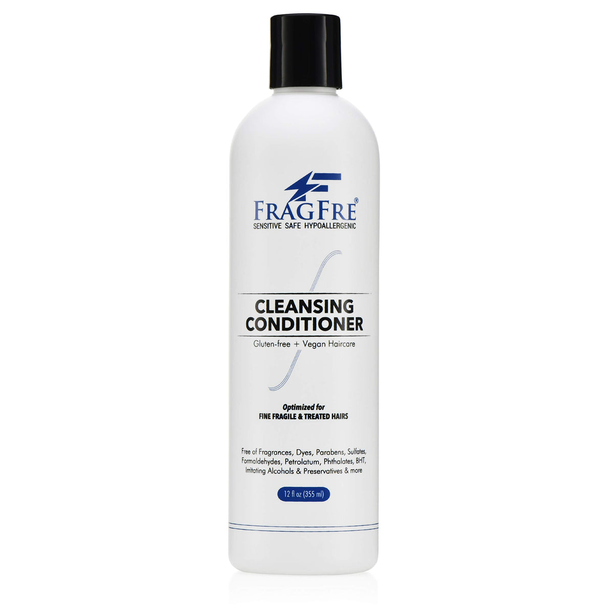 FRAGFRE cleansing conditioner bottle 12 oz showing gentle cleansing and conditioning for fine hair