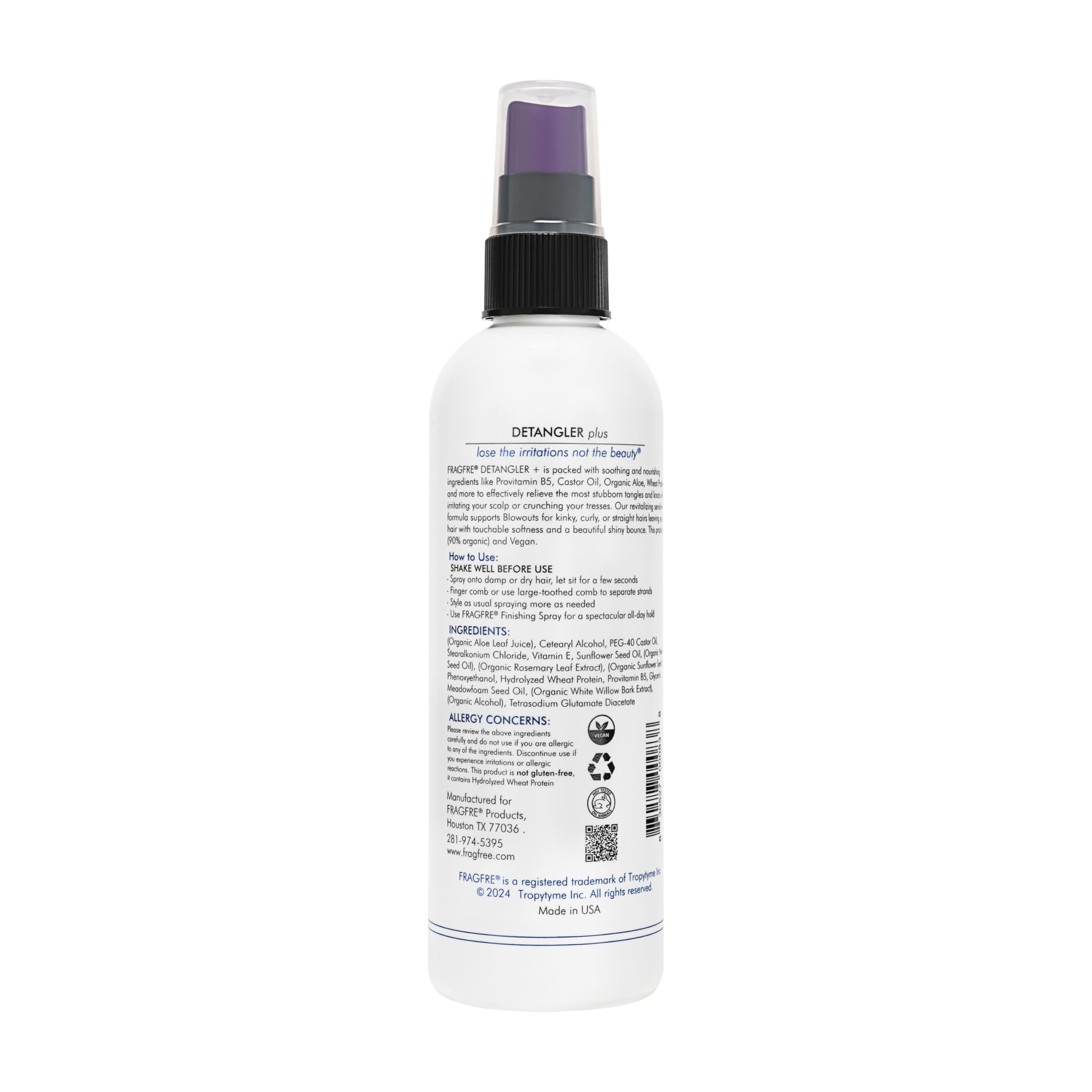FRAGFRE Detangler Plus two-pack gift set highlighting fragrance-free, color-safe styling.