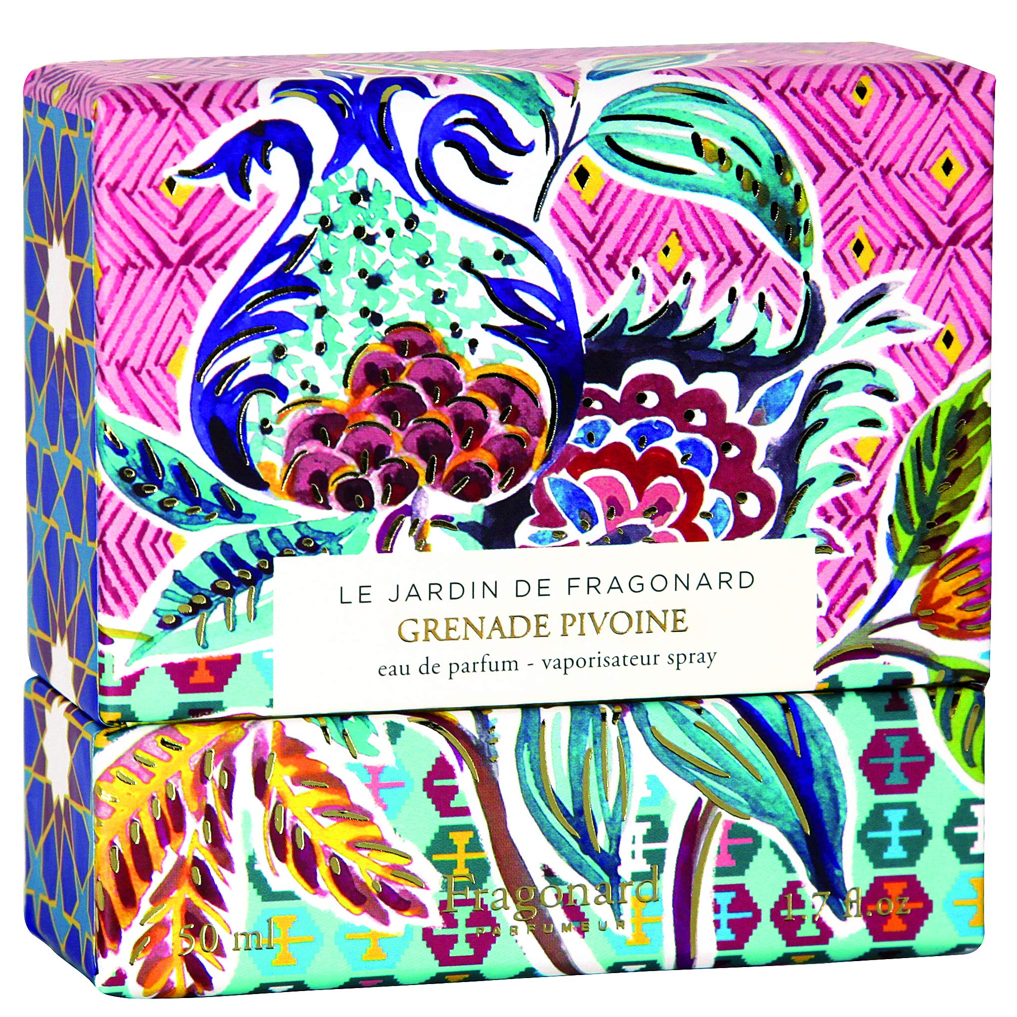 Fragonard Grenade Pivoine lifestyle shot suggests daily fragrance rituals.