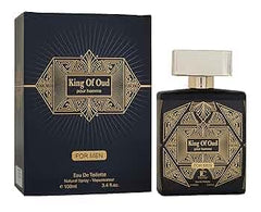 Fragrance Couture King of Oud bottle ready for daily wear and evening occasions.