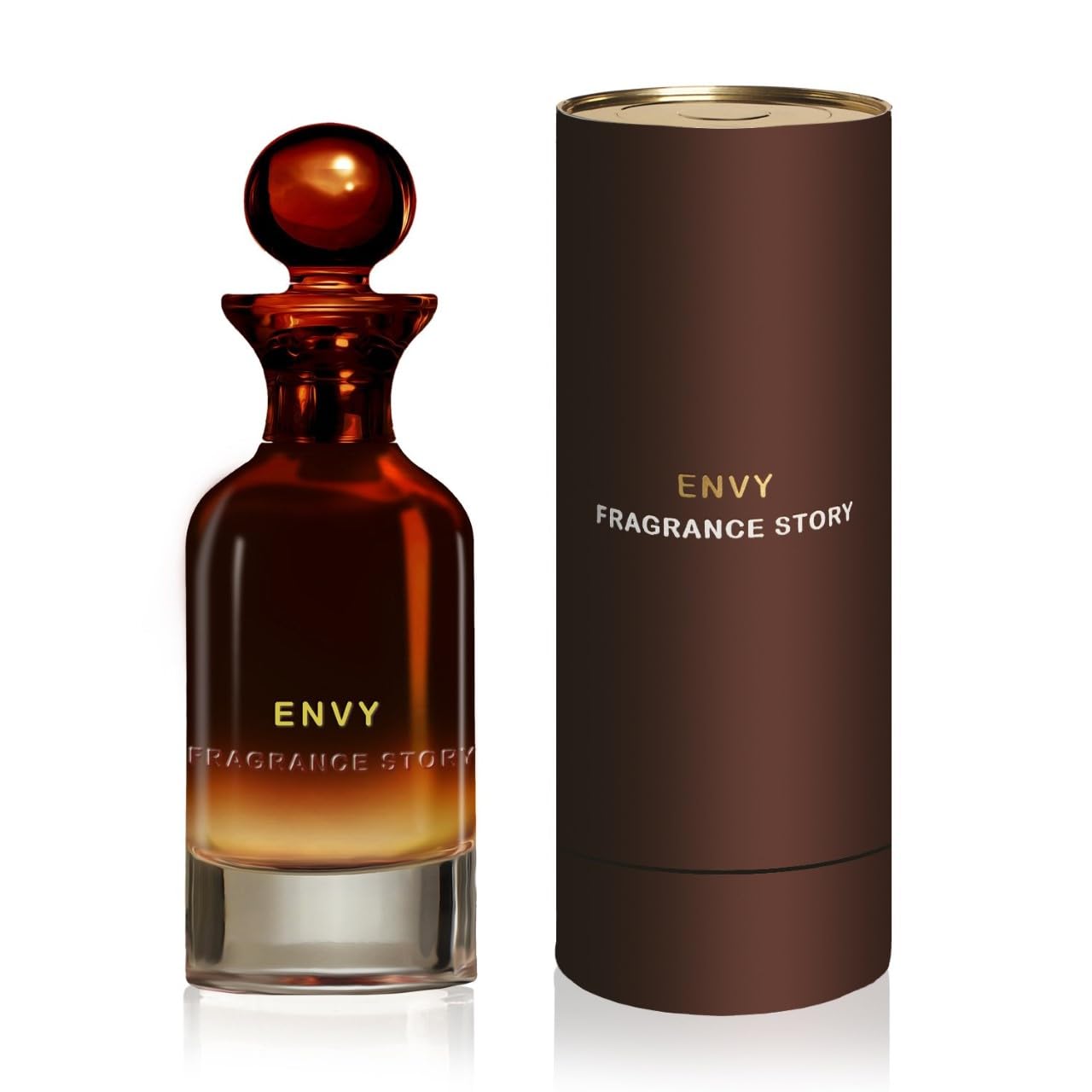 Fragrance Story ENVY bottle front view, citrus aroma ideal for daily wear