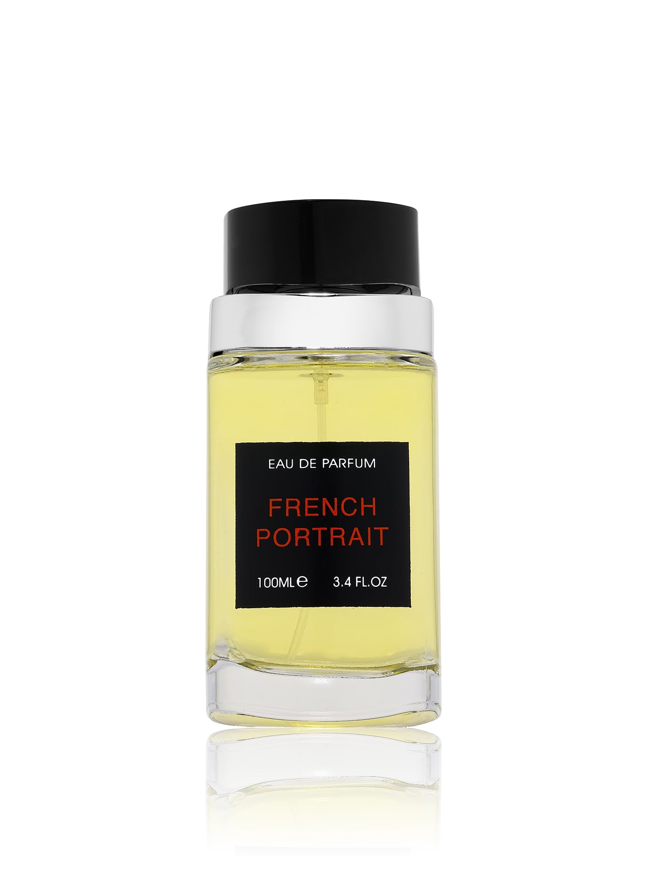 Fragrance World French Portrait bottle front view, elegant fragrance for refined evenings