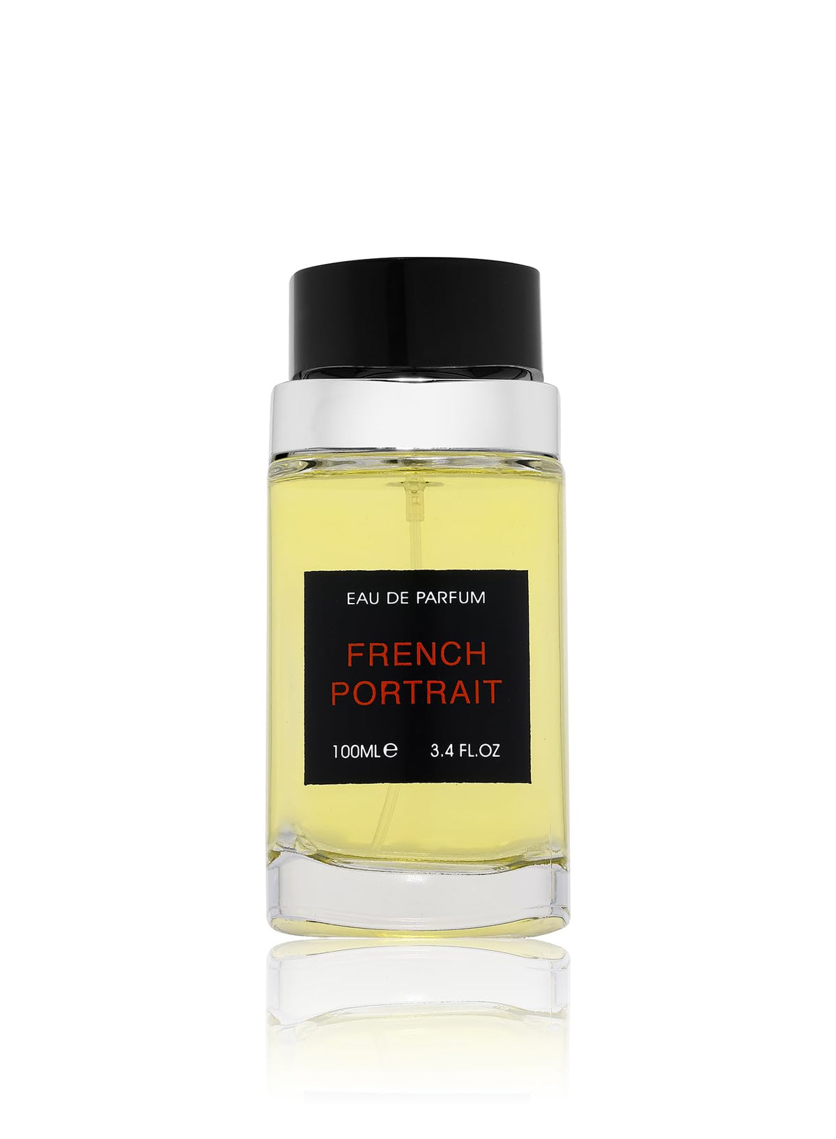 Fragrance World French Portrait bottle front view, elegant fragrance for refined evenings