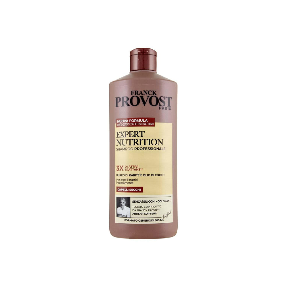 Franck Provost Paris Shampoo Expert Nutrition bottle highlighting dry hair nourishment