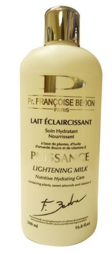 Francoise Bedon extra-strong skin lightening body milk bottle for rich hydration and subtle brightening