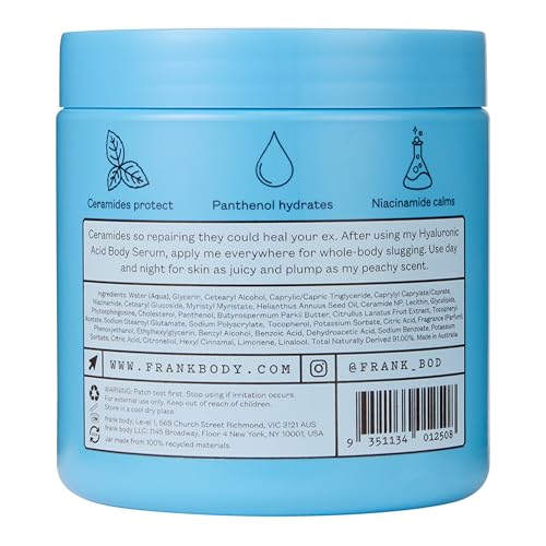 frank body Barrier Body Cream whipped texture close-up for rich hydration