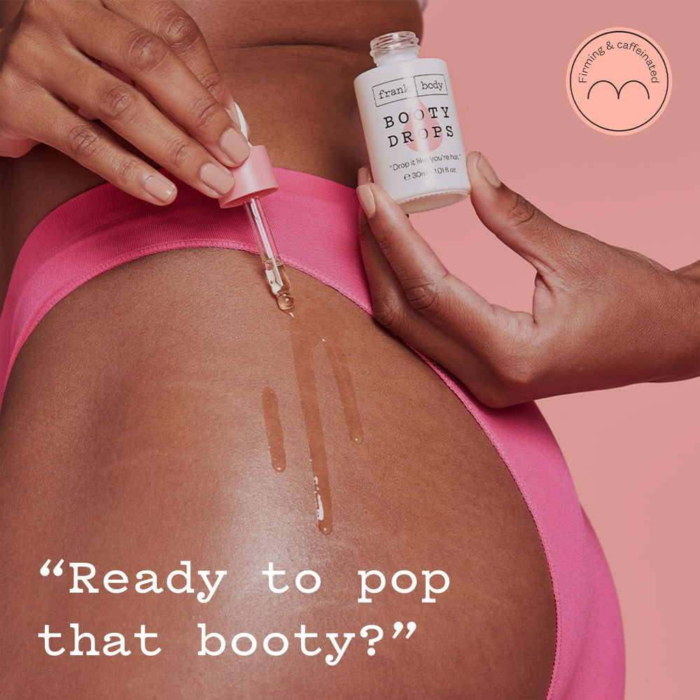 Booty Drops par frank body – formule vegan et sans cruauté pour une routine propre.