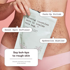 Frank Body Coconut Coffee Scrub with coffee grains and jojoba beads for smoother skin.