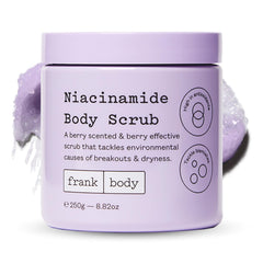 frank body niacinamide body scrub foamy texture for gentle exfoliation and smoother skin