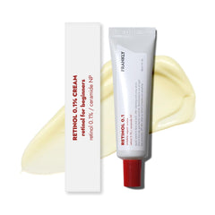 FRANKLY Retinol 0.1% Cream bottle close-up showing premium packaging for night use