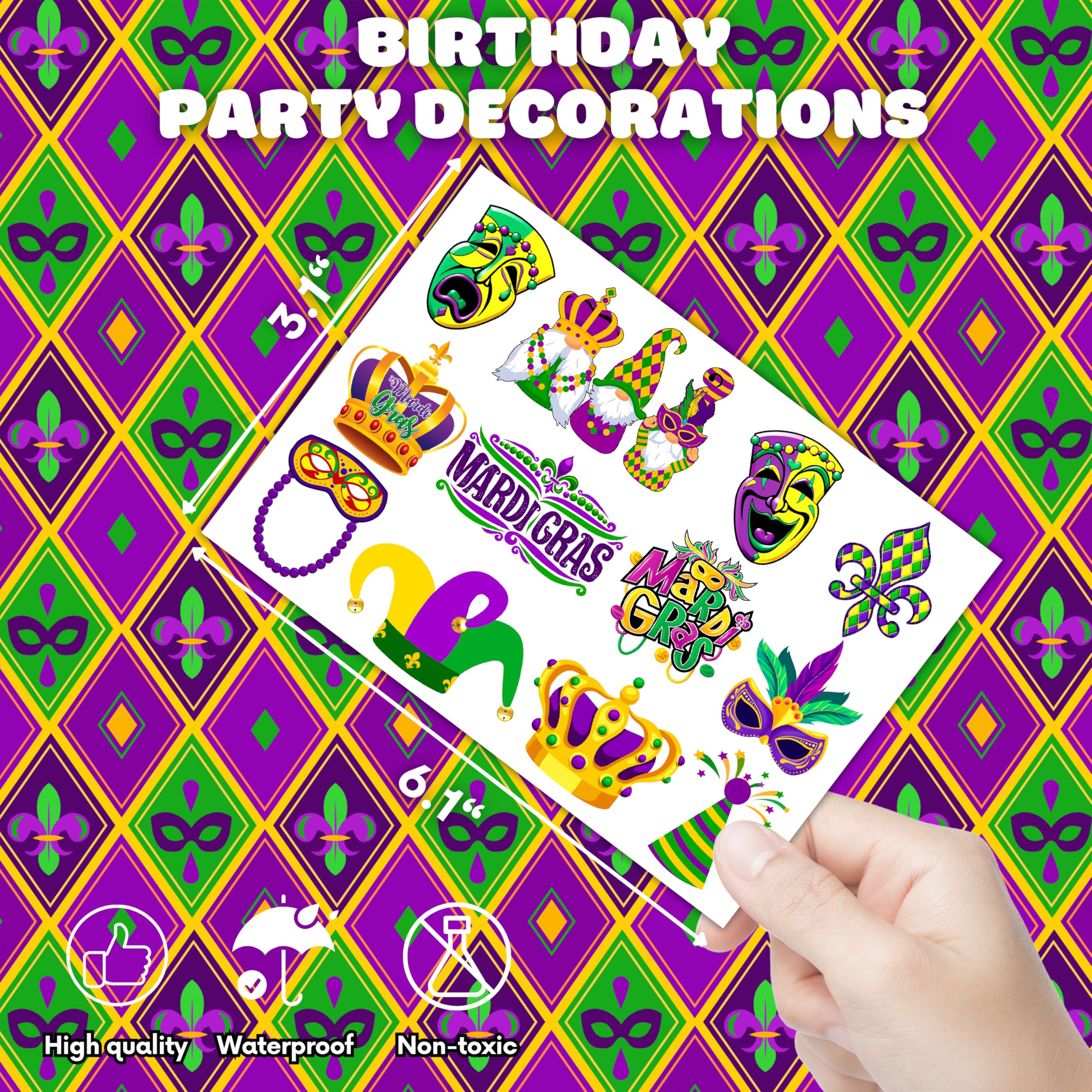 Frawharmone party favors tattoos ideal for birthdays and carnivals