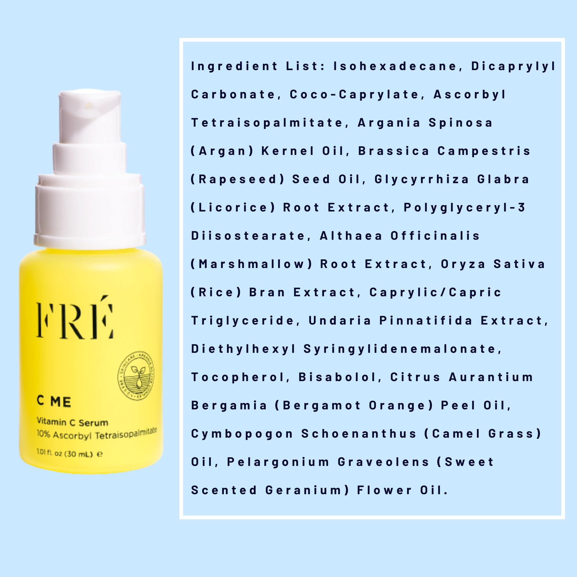 FRÉ C ME packaging box highlights clean, vegan, cruelty-free beauty