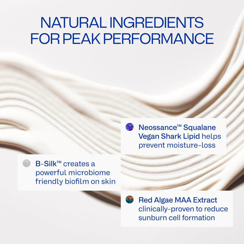 Freaks of Nature Peak Performance SPF 50 ingredient-squalane emphasizes hydration