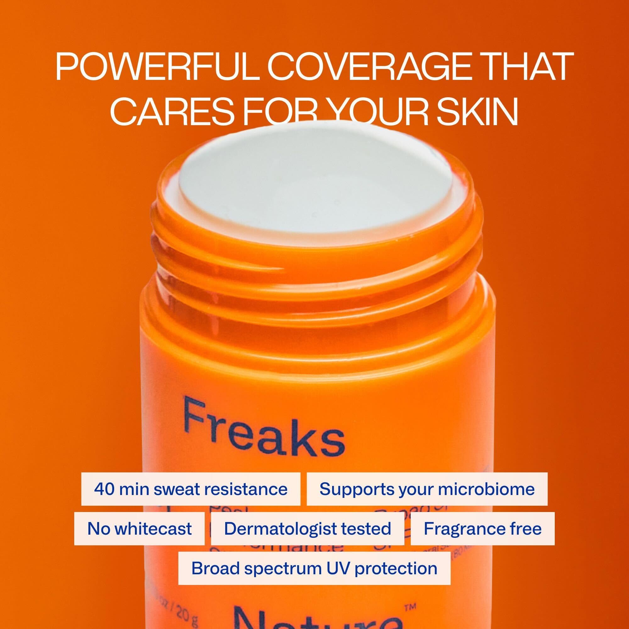 Eco-friendly packaging from Freaks of Nature Peak Performance Sun Stick, reef-safe and recycled materials.