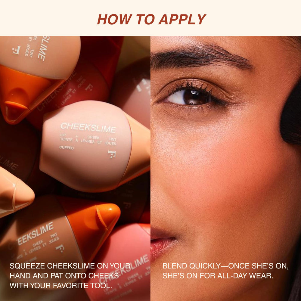 Freck Beauty Cheekslime brush application for quick blending