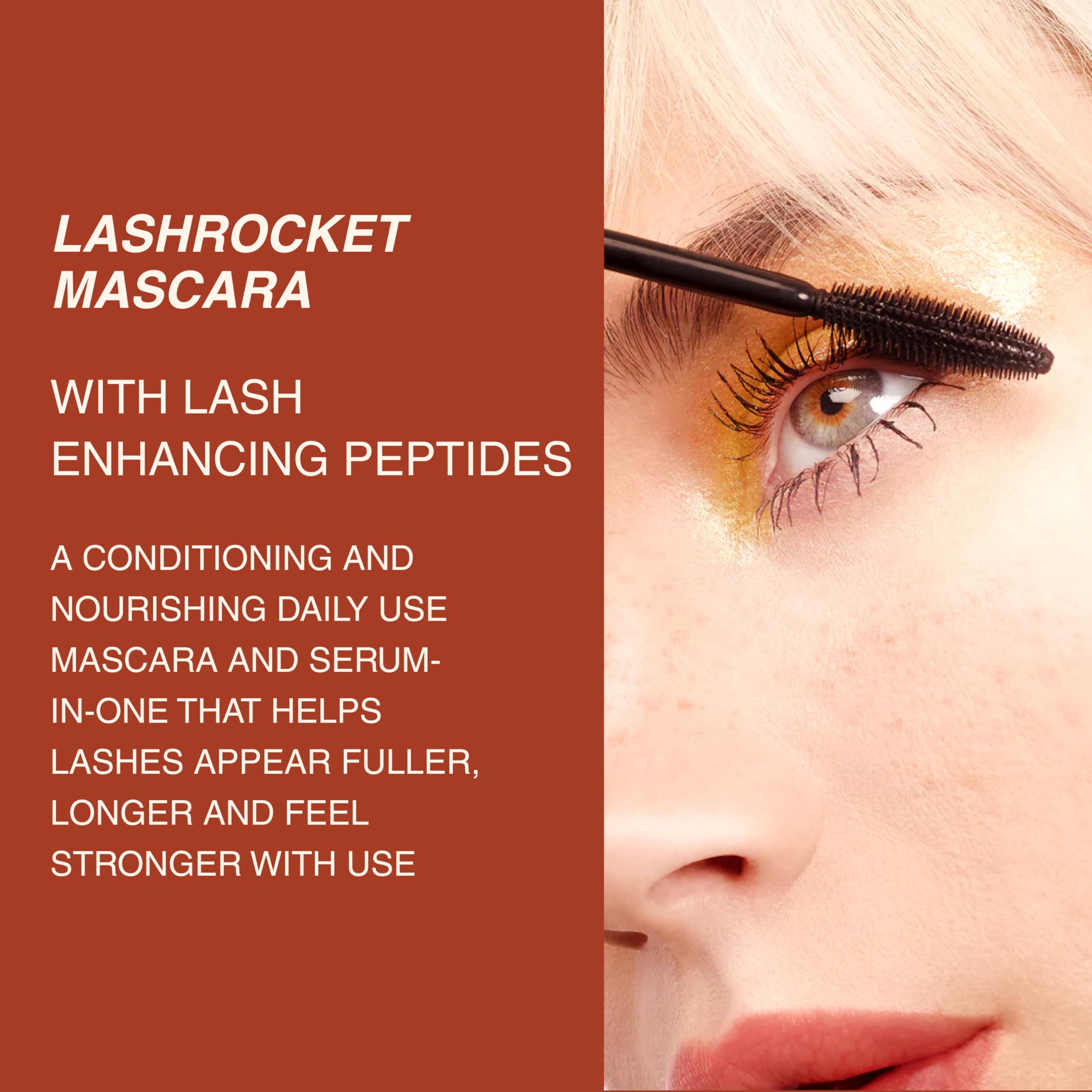 Freck Beauty LASHROCKET application motion demonstrates root-to-tip lift.