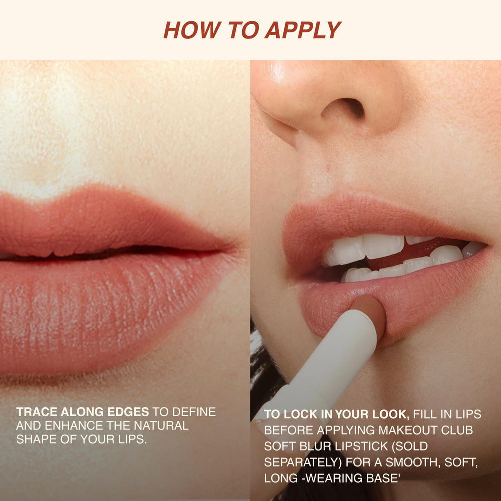 Freck Beauty Makeout Club Lip Liner outline and fill for a defined lip edge.