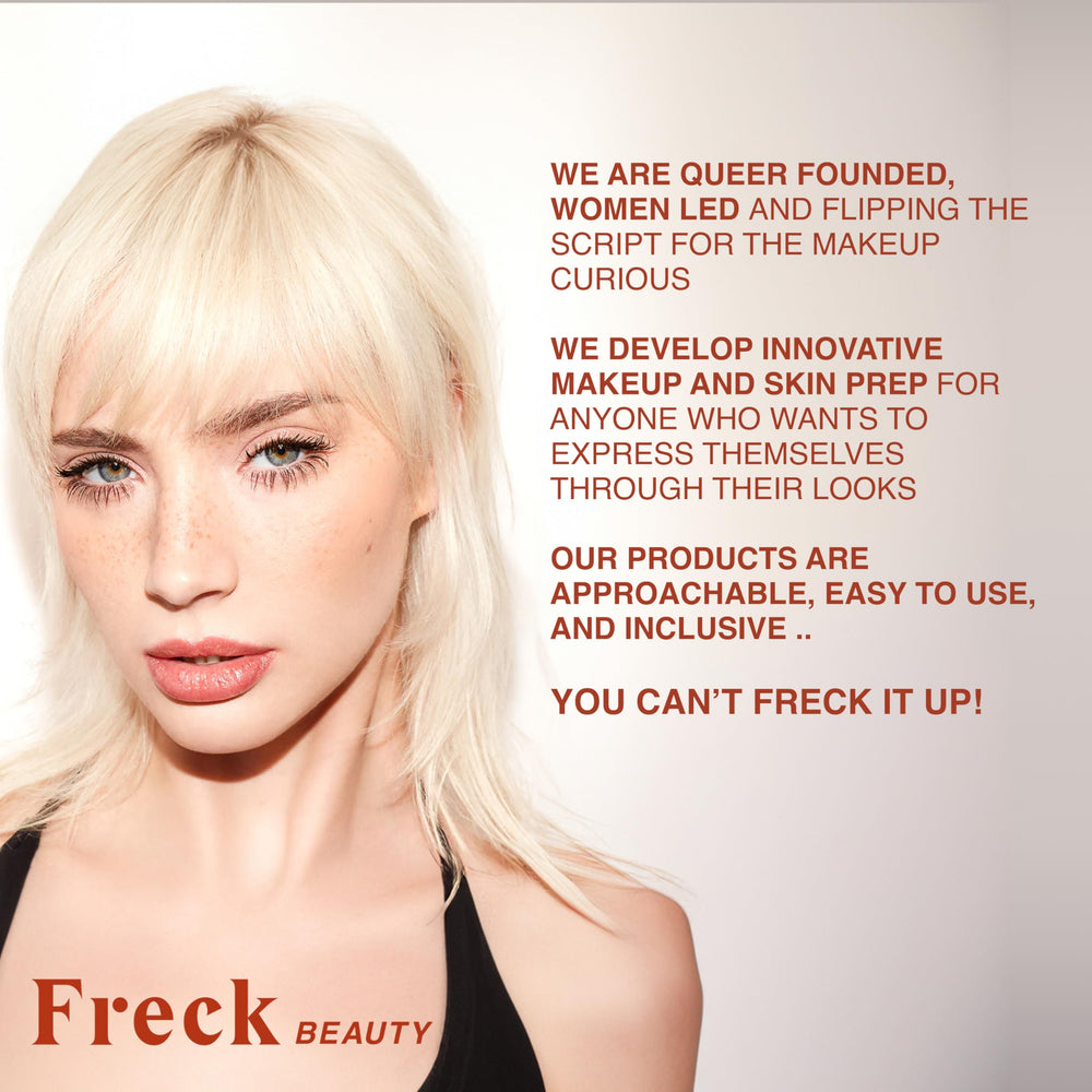 Freck Beauty logo with Shadow Slide branding on outer packaging
