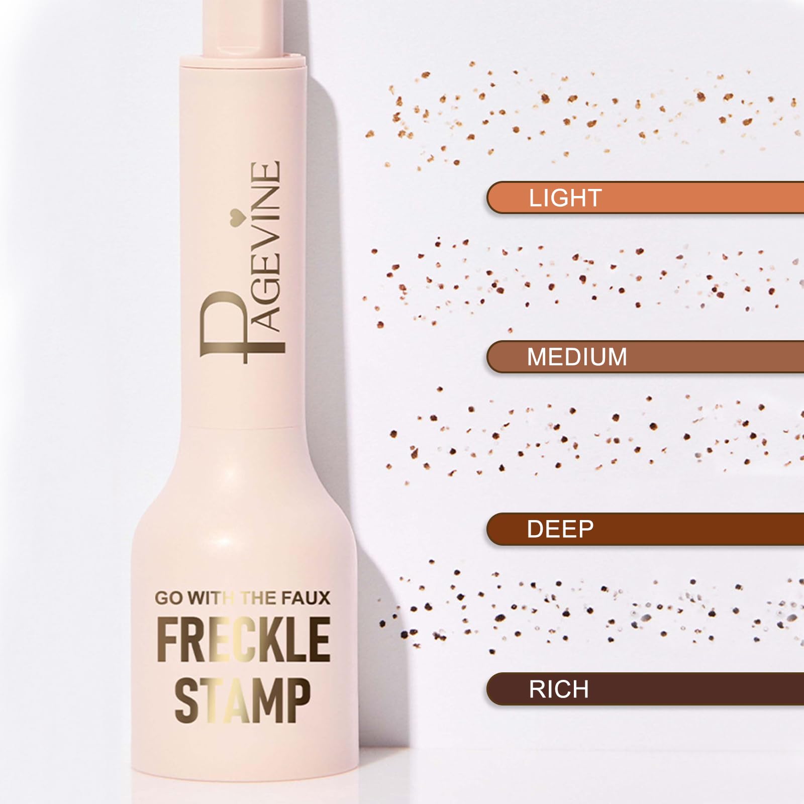 Freckle Stamp waterproof stain close-up highlighting smudge resistance