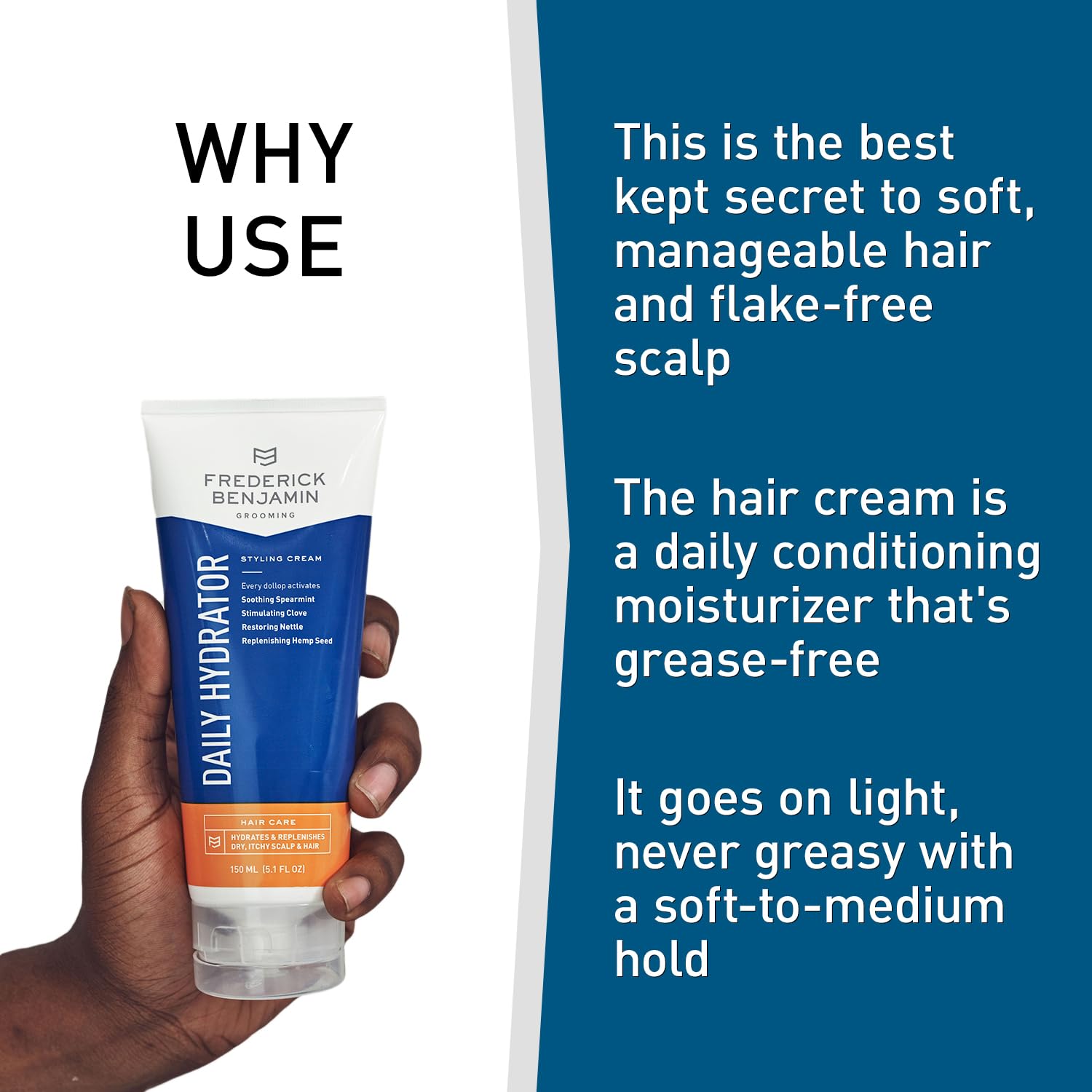 Frederick Benjamin Daily Hydrator cream closeup highlighting rich texture for hydration