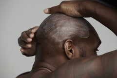 Frederick Benjamin gel on skin glide indicates reduced friction for a smoother shave.