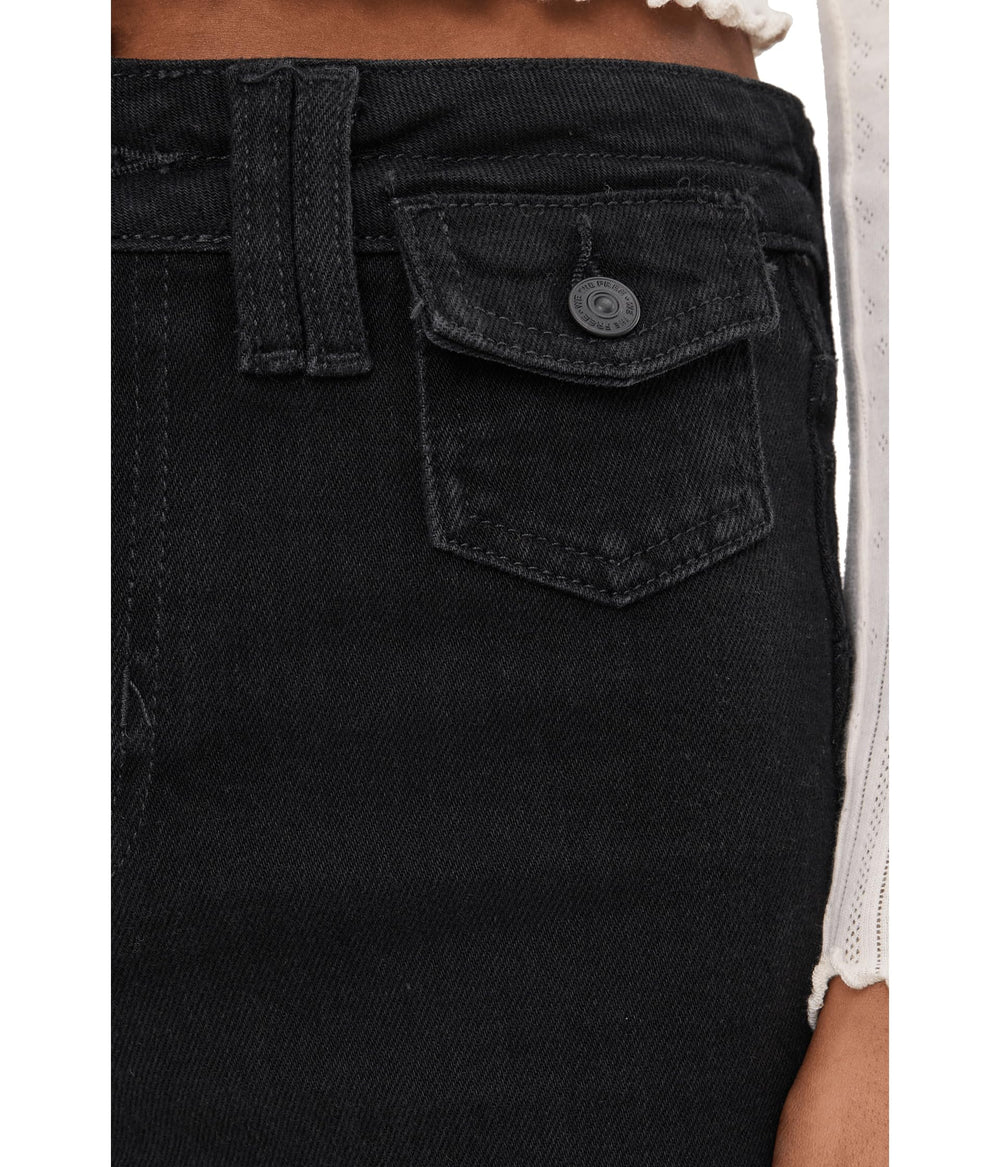 Free People Kellee High-Rise Palazzo fabric closeup showing soft, breathable weave.