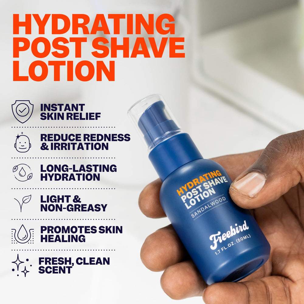 Freebird Hydrating Post-Shave Lotion delivers cooling moisture without greasiness.