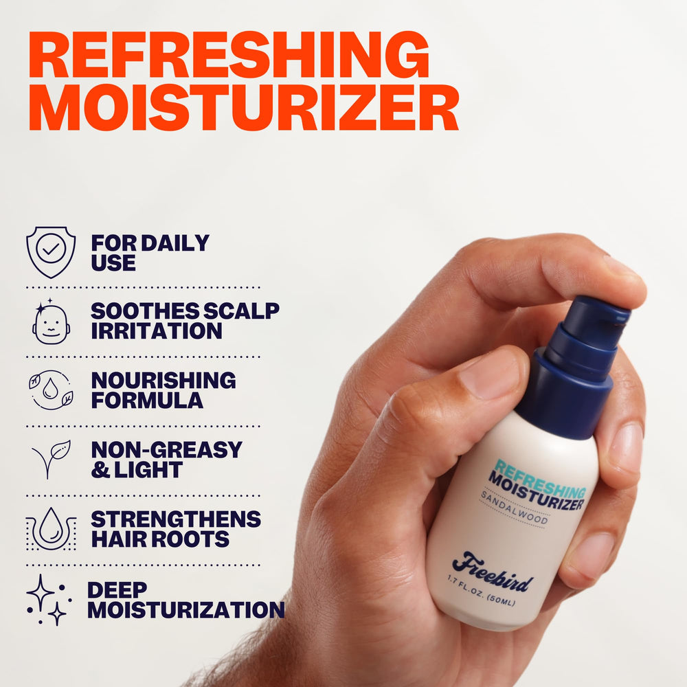 Freebird Scalp Care Kit 3-in-1 on display showing a complete routine