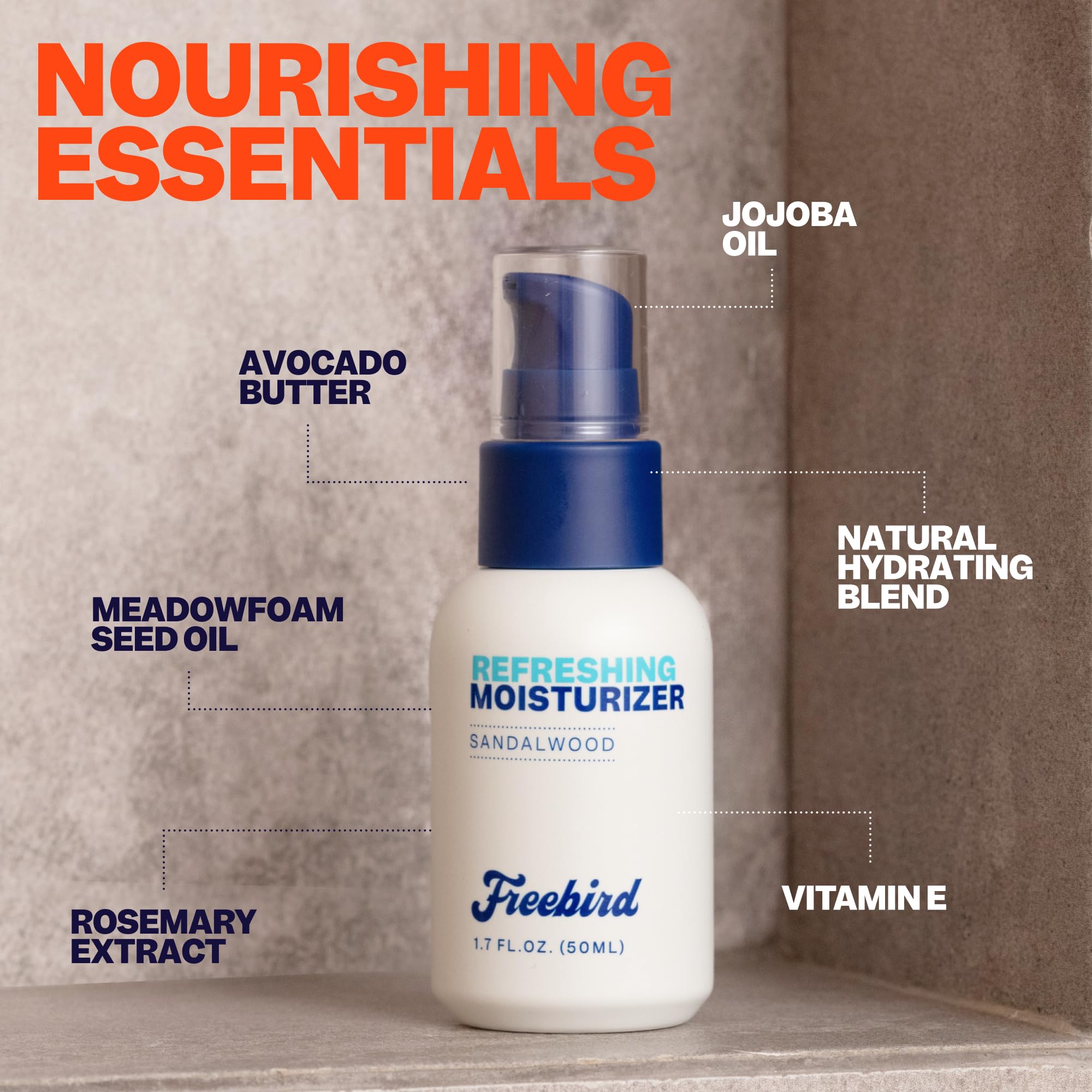 Freebird Scalp Moisturizer applied to bare scalp delivering light moisture.