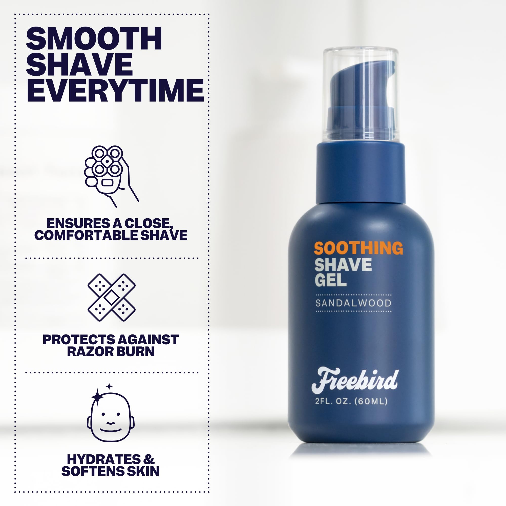 Freebird Aloe vera hydration nourishes skin during and after shave.