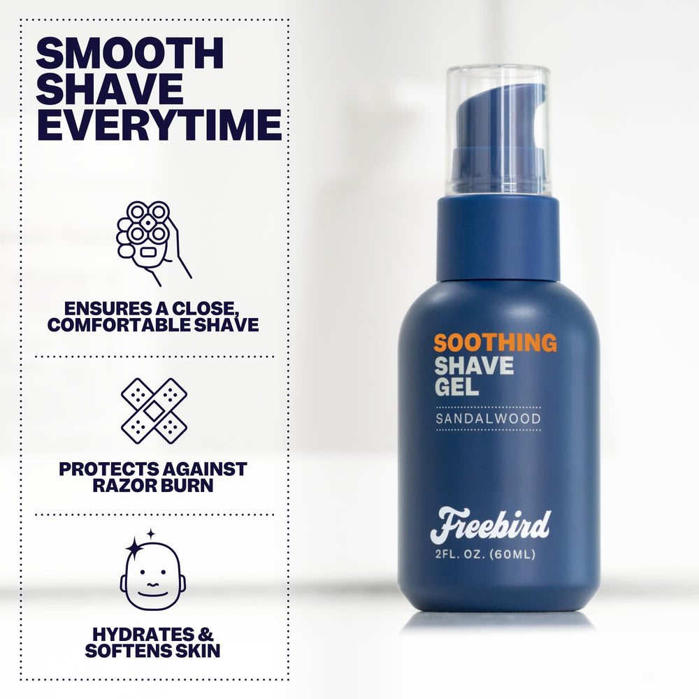 Freebird Aloe vera hydration nourishes skin during and after shave.