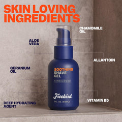 Freebird Shave Gel clear formula supports accurate shaving with enhanced visibility.