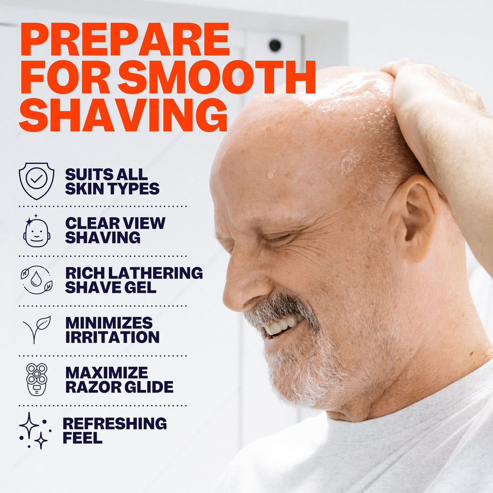 Freebird Shave Gel precision visibility enables clean lines without foam.