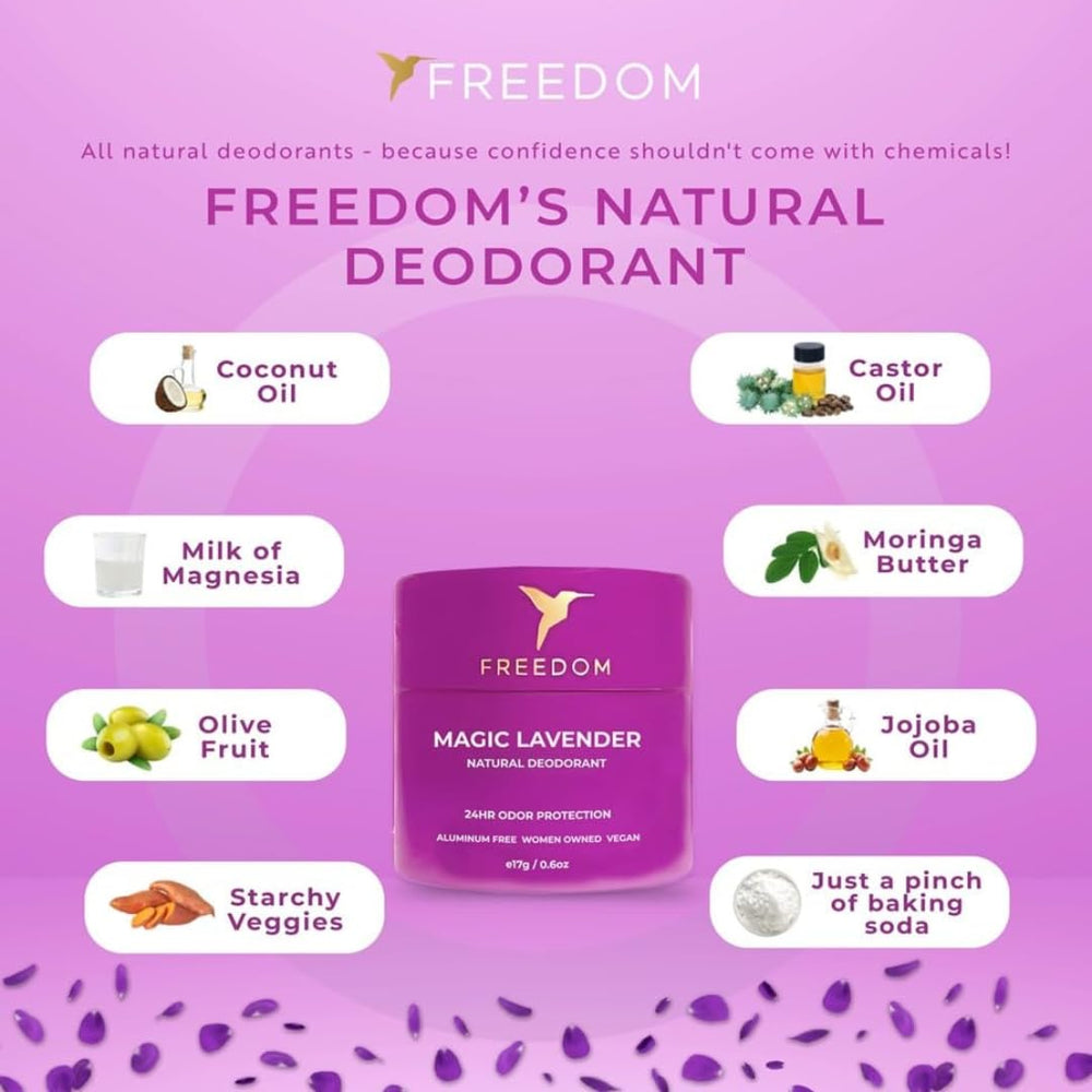 EWG-verified Freedom deodorant with natural ingredients for conscious shoppers