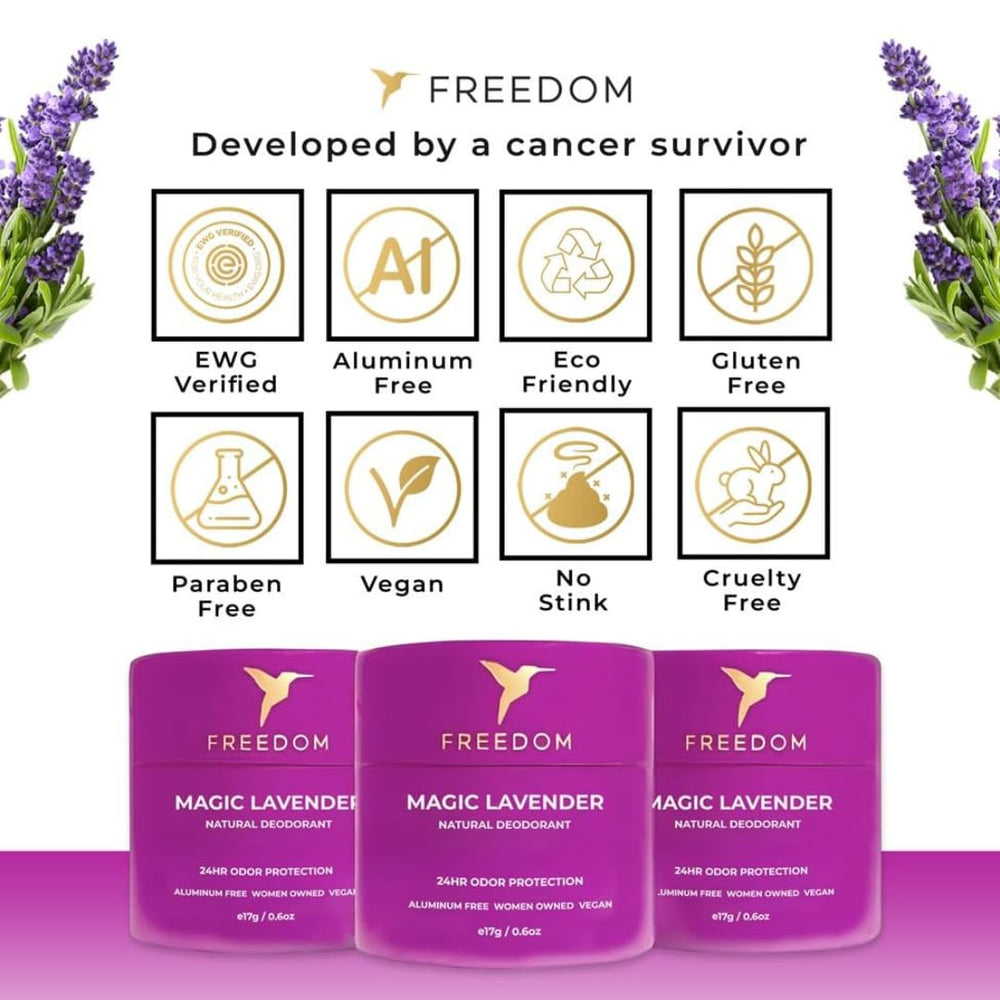 Freedom formula highlights coconut oil and moringa butter for smooth, gentle application