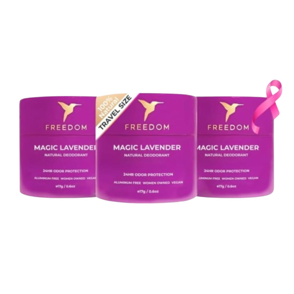 Freedom natural deodorant Magic Lavender in a paper tube packaging for eco-friendly daily use