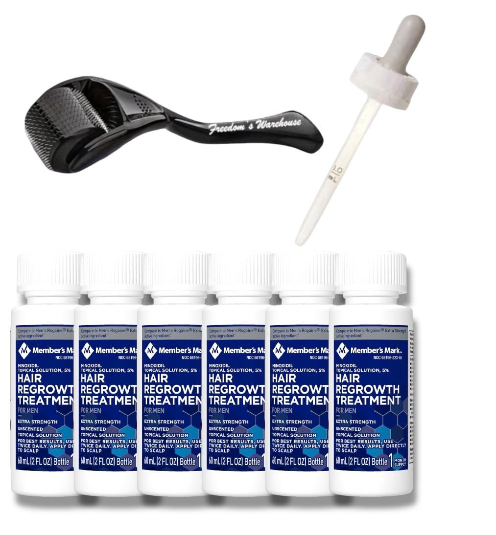 Freedom's Warehouse unscented minoxidil formula for discreet daily applications.