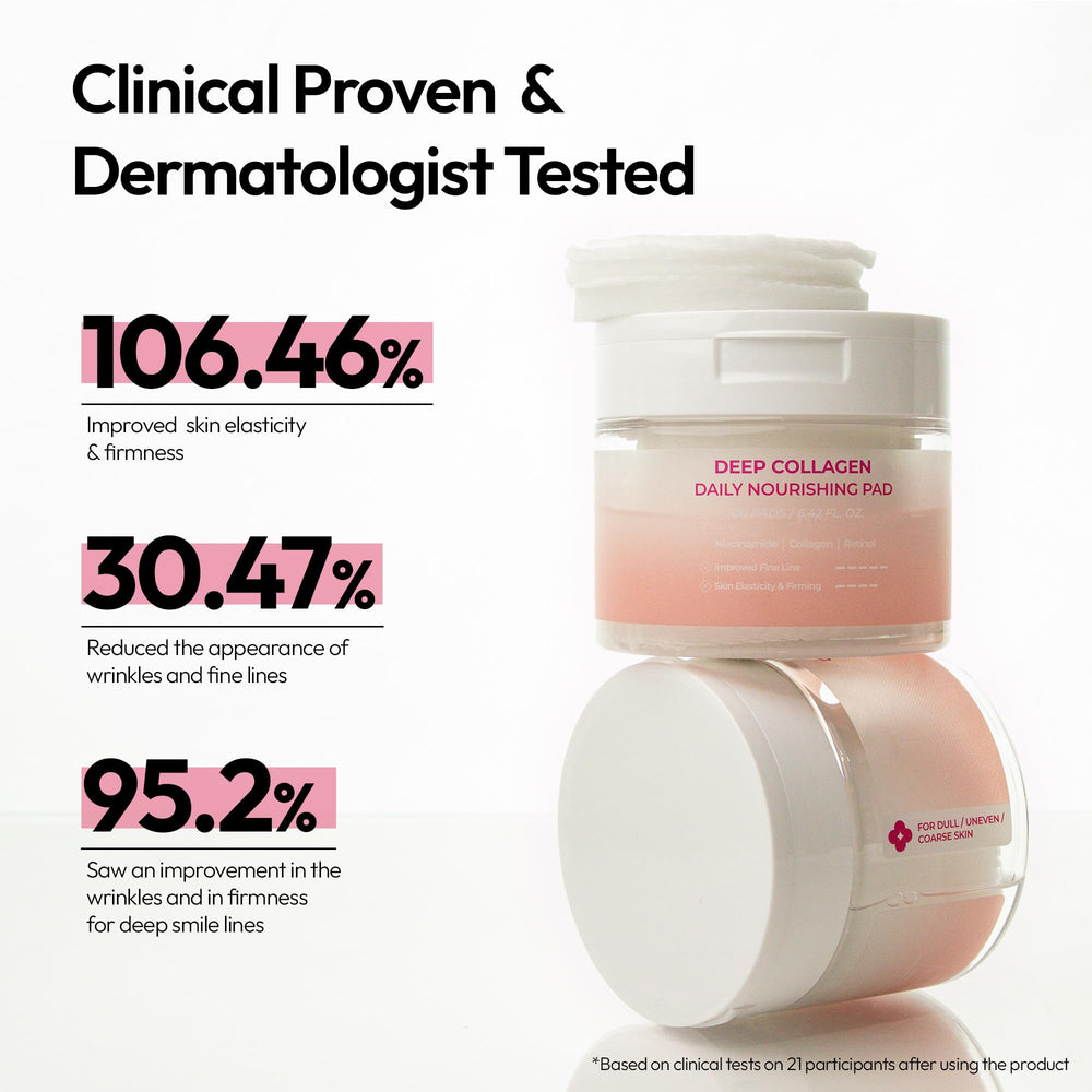 FreeGo Deep Collagen pad on skin during toner application for brightness