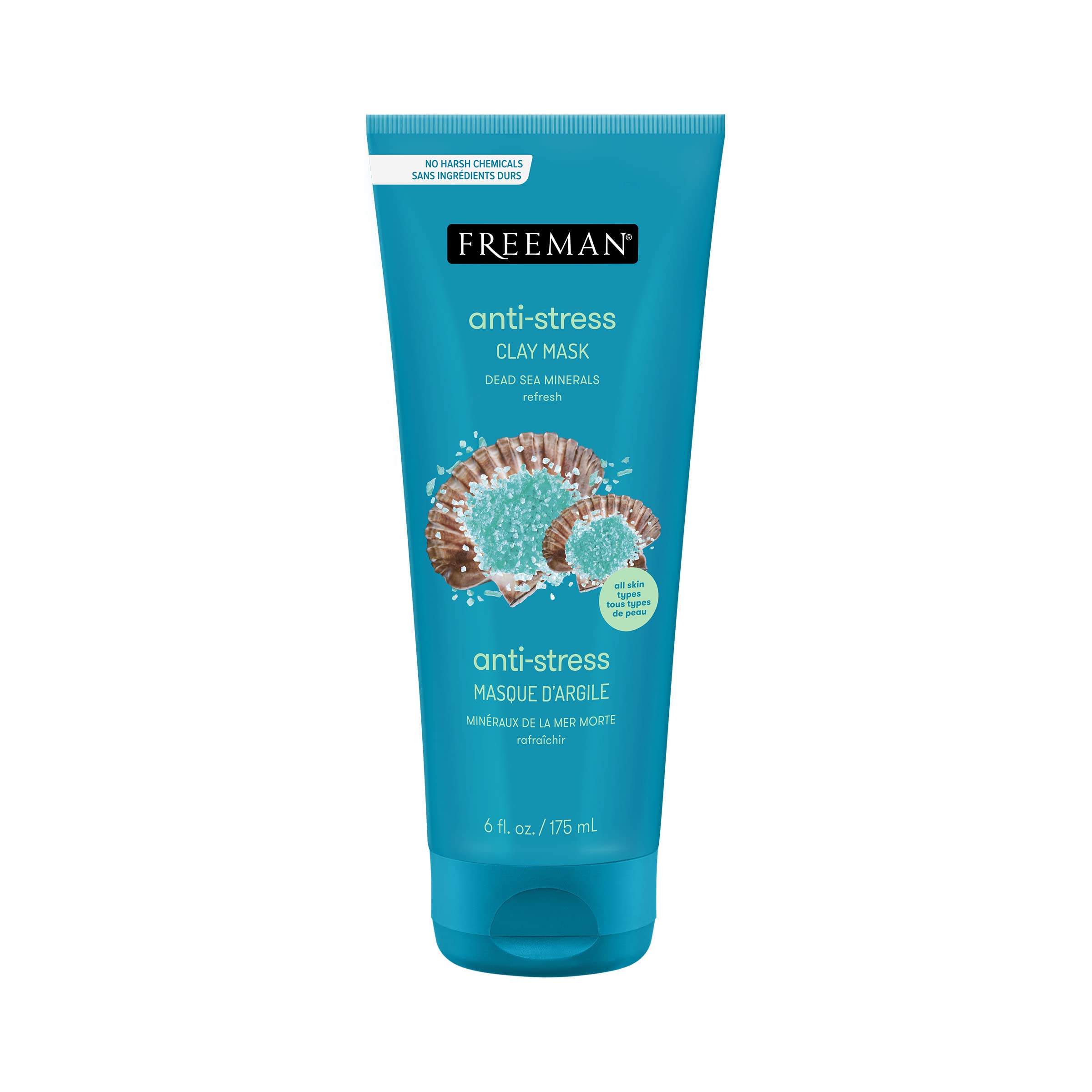 Freeman Anti-Stress Clay Mask with Dead Sea minerals refreshing the skin