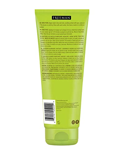Freeman avocado oatmeal masque texture close-up showing creamy clay.