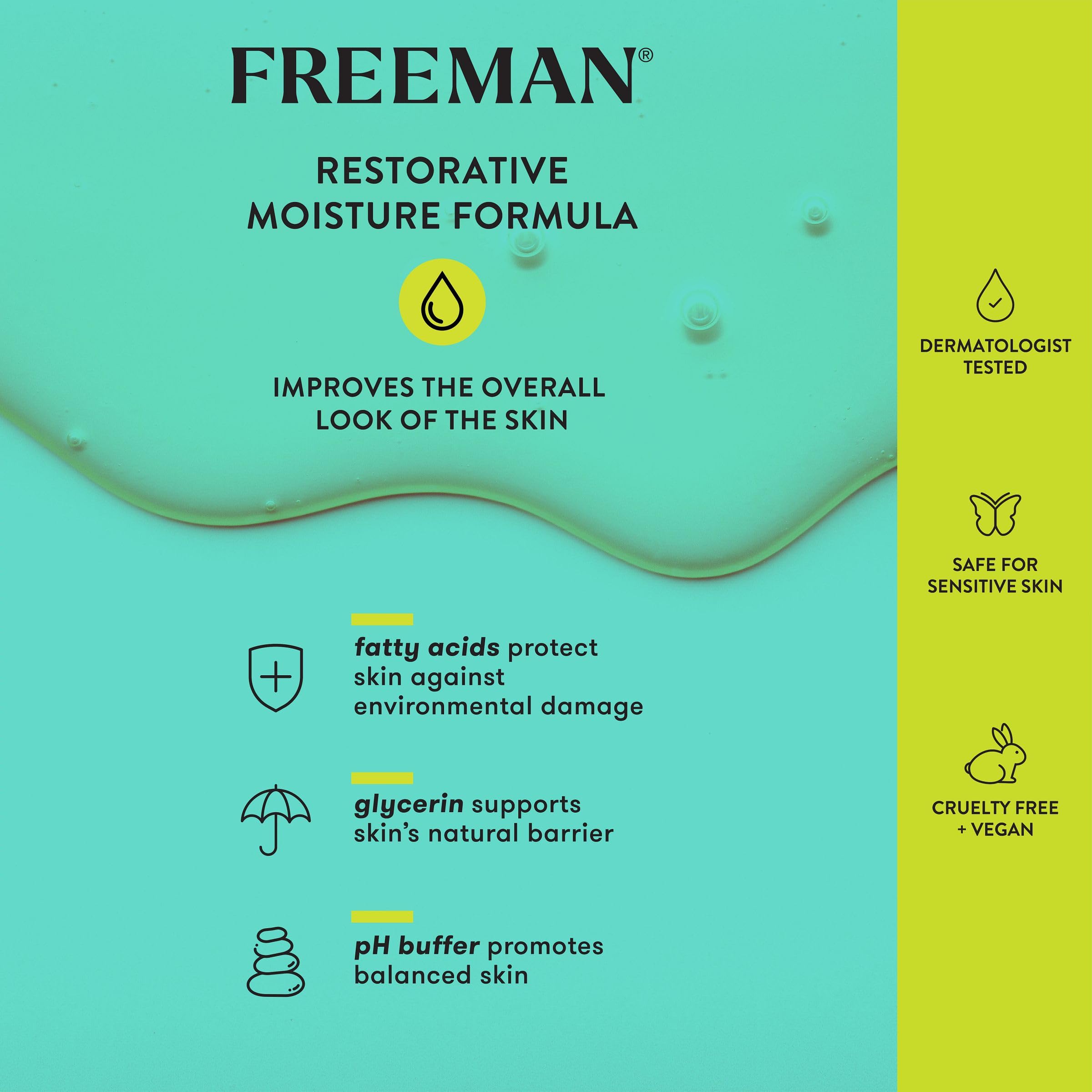 Freeman Cleanser + Mask front tube packaging, ideal for daily skincare routines.