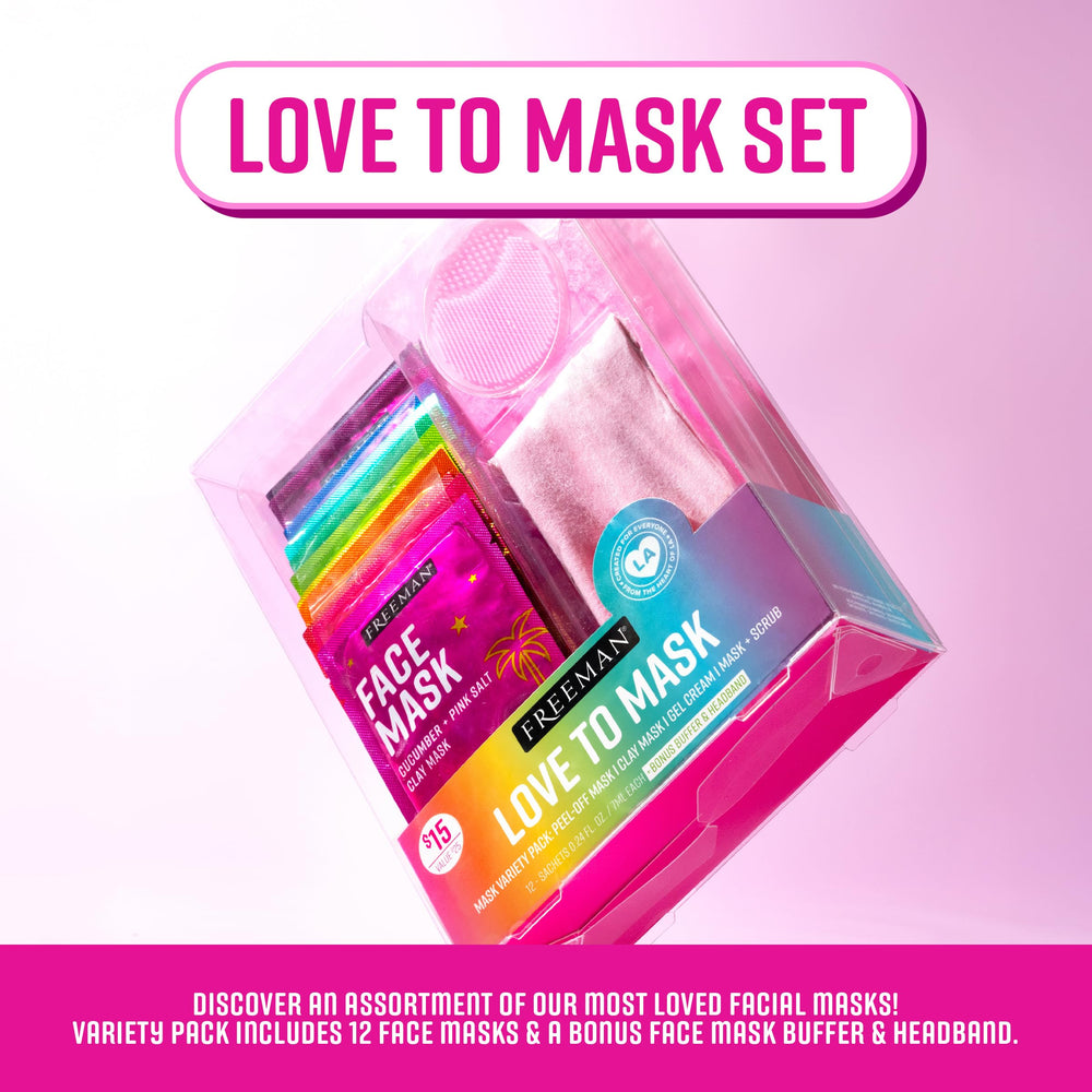 Freeman Love to Mask charcoal clay mask for deep cleansing and pore purification.
