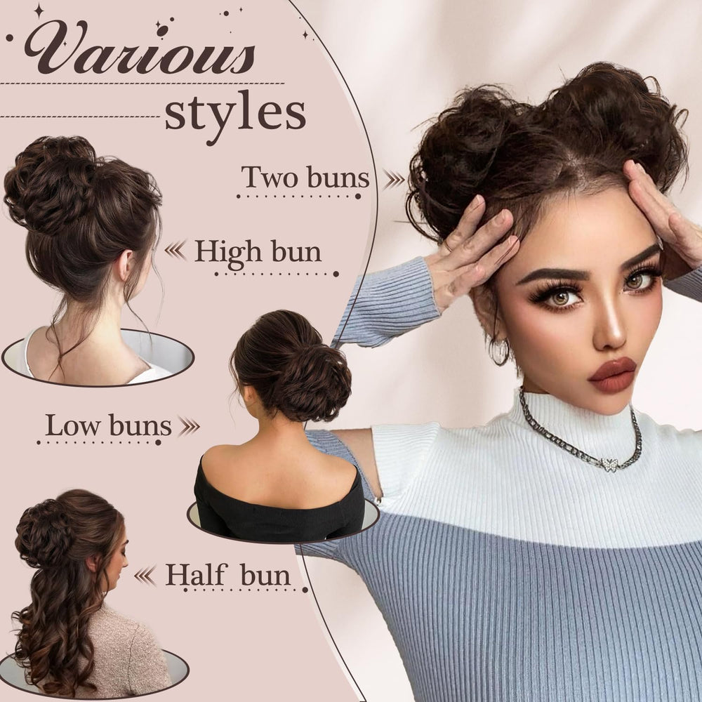 FREEMEIGE all-day wear bun stays secure during activities.