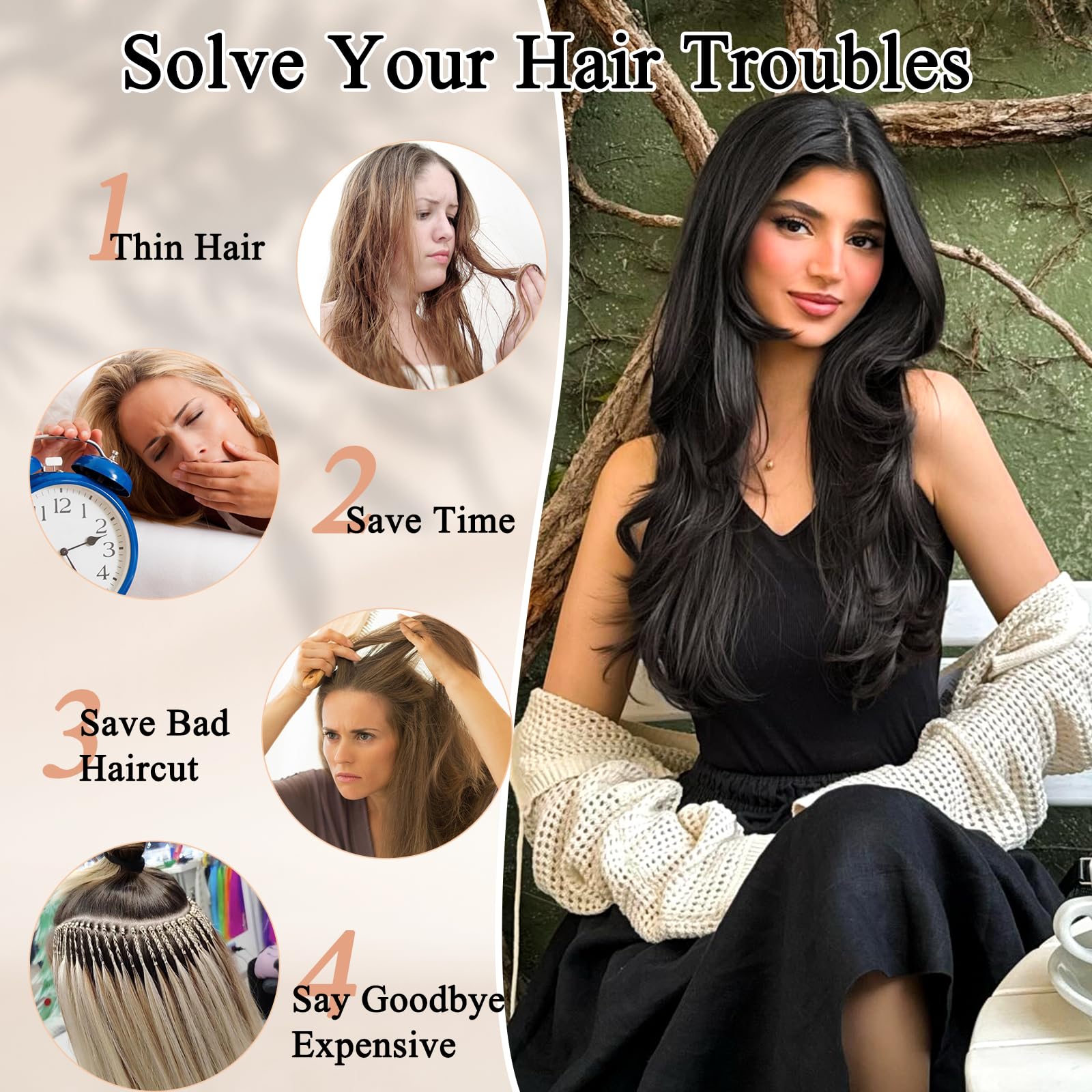 FREEMEIGE care tips to preserve color and texture of extensions.